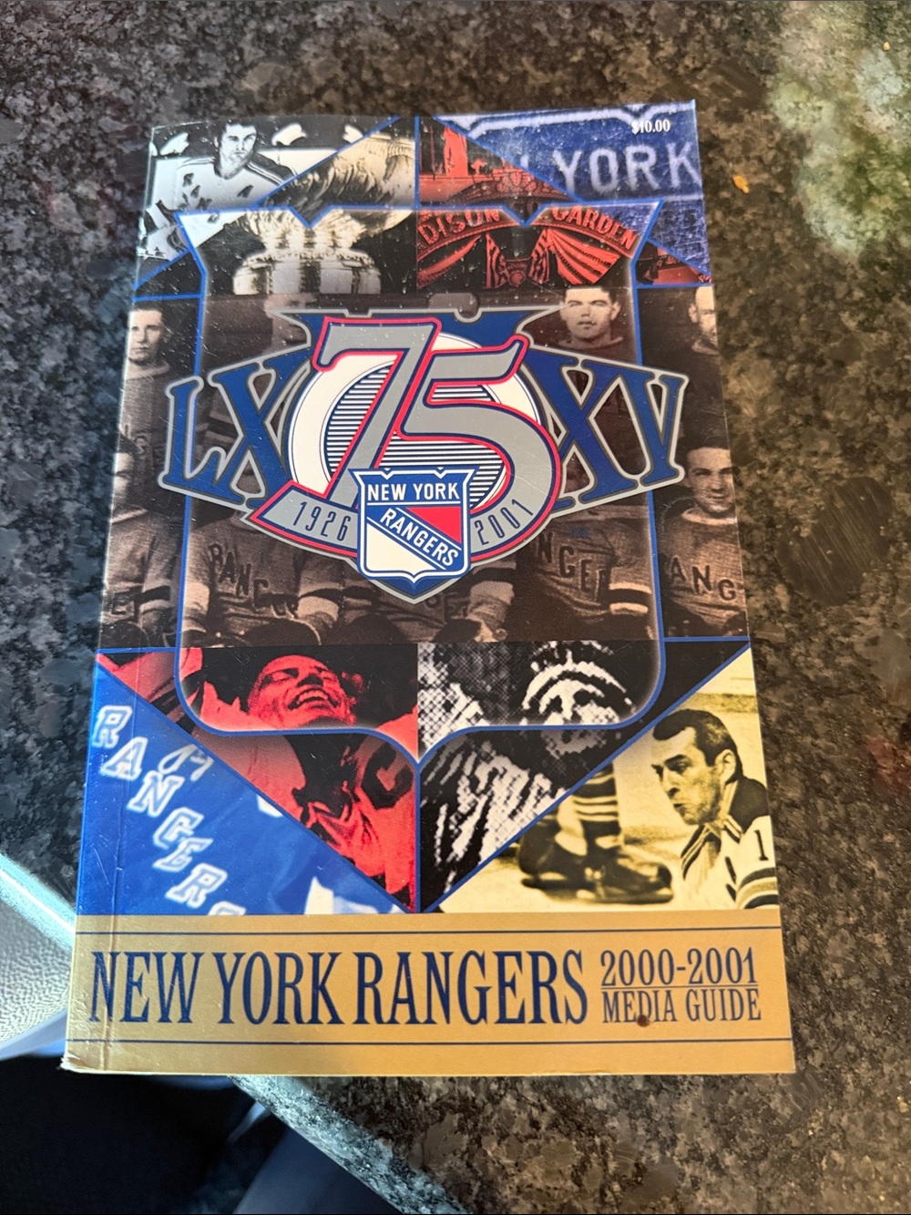 75th Anniversary New York Rangers Media Guide - Blue/Red